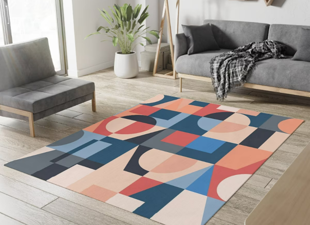 colourful geometric patterns are like art on the floor